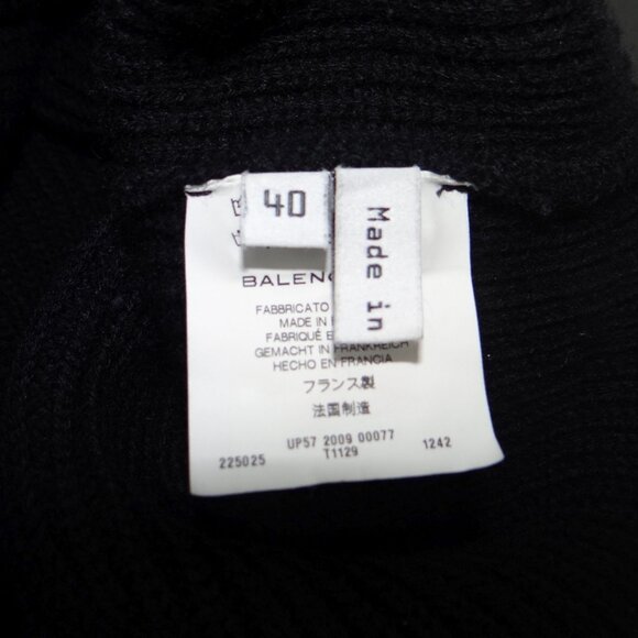 BALENCIAGA heavy wool cardigan jacket Black - Picture 6 of 8